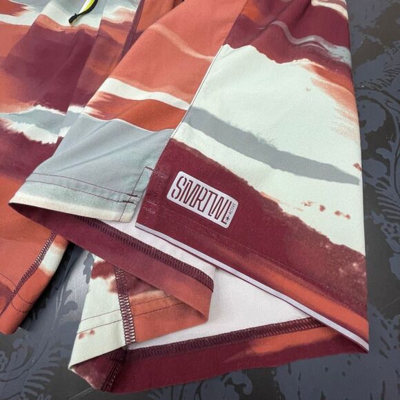 Smartwool Men's Active Lined 8" Short Black Cherry Horizon Print Size Large - Picture 6 of 9